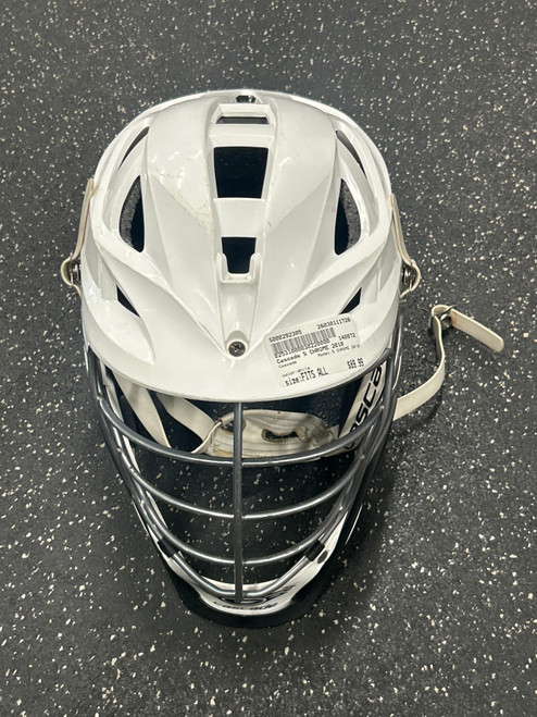 Vist Large View of Product Image Which is Used Cascade S CHROME 2019 Lacrosse Helmet White Fits all