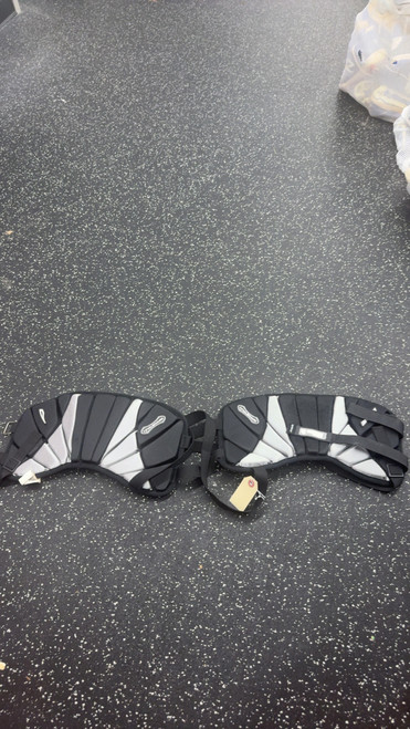 Vist Large View of Product Image Which is Used Brine SPARTAN Lacrosse Rib Pads Black LG