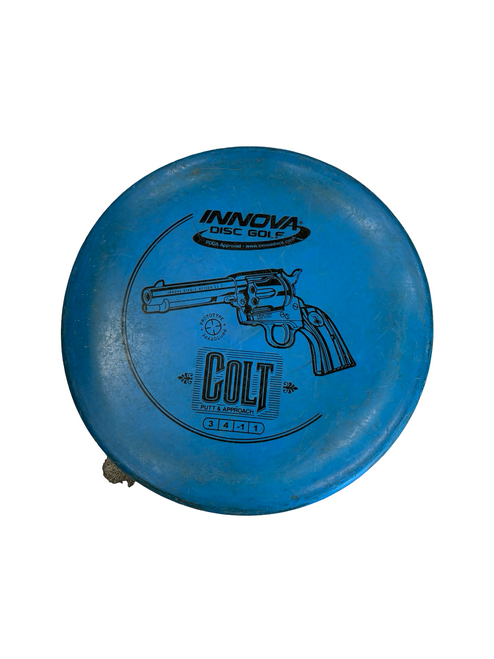 Vist Large View of Product Image Which is Used Innova COLT Disc Golf Putter Royal Blue