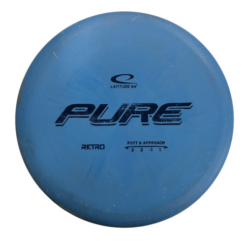 Vist Large View of Product Image Which is Used Latitude 64 PURE RETRO Disc Golf Putter Carolina Blue