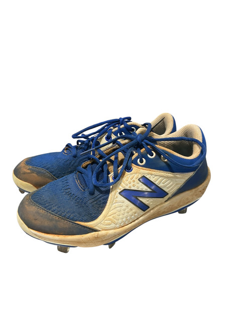 Vist Large View of Product Image Which is Used New Balance BLUE METAL CLEATS BB/SB Cleats Royal Blue Senior 6.5