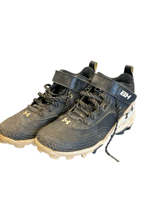 Vist Large View of Product Image Which is Used Under Armour CLEATS BB/SB Cleats Black Senior 8.5