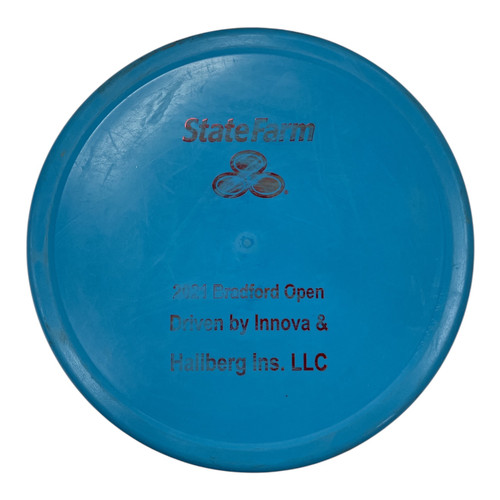 Vist Large View of Product Image Which is Used Discraft STATE FARM Disc Golf Putter Royal Blue