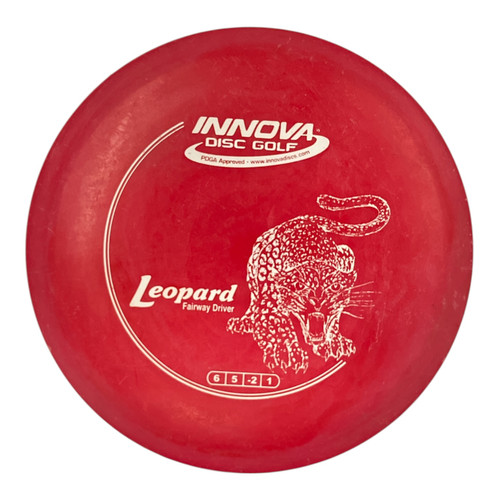 Vist Large View of Product Image Which is Used Innova LEOPARD Disc Golf Putter Red