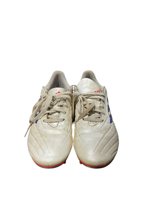 Vist Large View of Product Image Which is Used Adidas Soccer Cleats White Senior 6.5