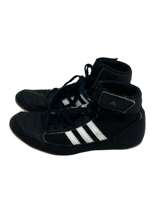 Vist Large View of Product Image Which is Used Adidas HVC Jr 4 Wrestling Shoes Black 