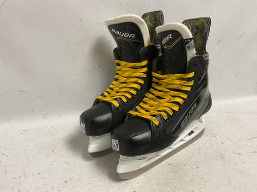 Vist Large View of Product Image Which is Used Bauer SUPREME M40 Senior Hockey Skate White/Black/Yellow Senior 10.5