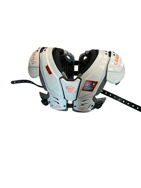 Vist Large View of Product Image Which is Used LEGION M-80 YOUTH SMALL 12-13 FB Shoulder Pads Silver SM