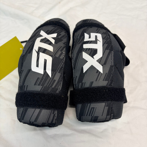 Vist Large View of Product Image Which is Used STX STALLION 75 Lacrosse Arm Pads/Guards Black SM