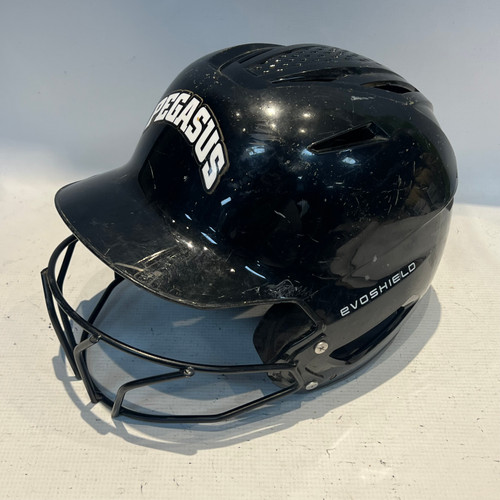 Vist Large View of Product Image Which is Used Evoshield BLACK W BLK MASK Batting Helmet w/Mask Black MD