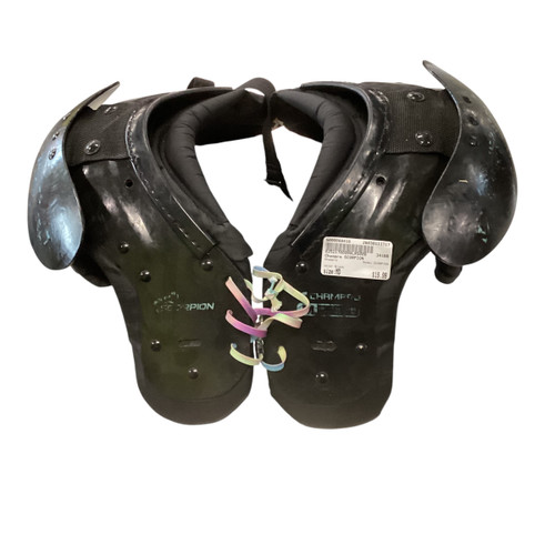 Vist Large View of Product Image Which is Used Champro SCORPION FB Shoulder Pads Black MD