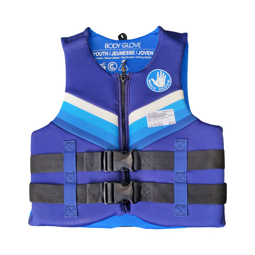 Vist Large View of Product Image Which is Used Body Glove Youth PFD Royal Blue Youth 50-90
