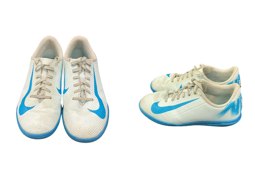 Vist Large View of Product Image Which is Used Nike Soccer Indoor Shoes Carolina Blue Junior 01