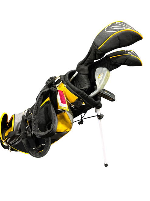 Vist Large View of Product Image Which is Used Wilson JR PROFILE Jr Package Set RH White/Black/Yellow 5 Piece