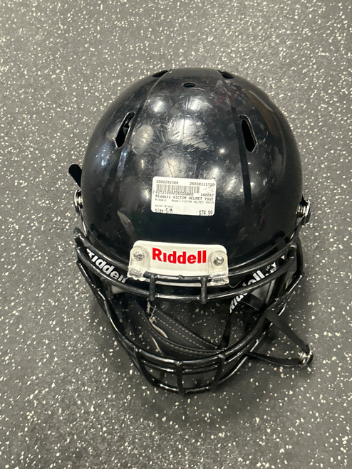 Vist Large View of Product Image Which is Used Riddell VICTOR HELMET YOUTH FB Helmet Black S/M