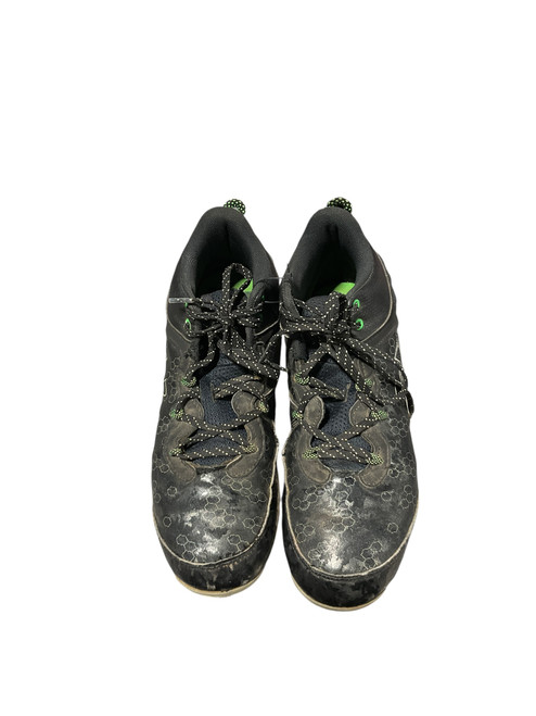 Vist Large View of Product Image Which is Used Under Armour BRYCE HARPER CLEATS BB/SB Cleats Black Senior 7.5