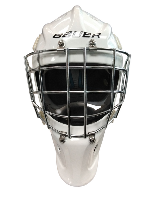Vist Large View of Product Image Which is Used Bauer Goalie Mask PROFILE 930 White LG