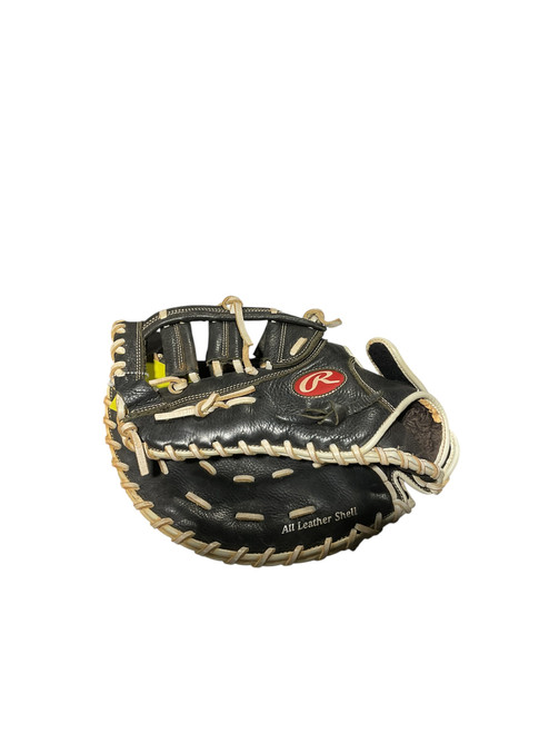 Vist Large View of Product Image Which is Used Rawlings RAWLINGS 1ST BASE MITT STORM BB/SB First Base LH Throw Black 12 1/2"