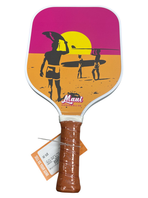 Vist Large View of Product Image Which is Used CHASING THE SUN Pickleball Racquet Yellow