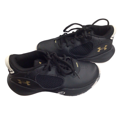 Vist Large View of Product Image Which is Used Under Armour Basketball Shoes Y Black Junior 02