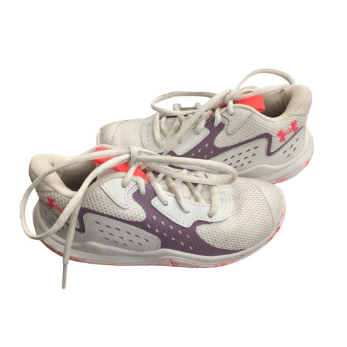 Vist Large View of Product Image Which is Used Under Armour Basketball Shoes Y White Youth 13.0