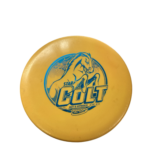 Vist Large View of Product Image Which is Used Innova STAR COLT Disc Golf Putter Yellow