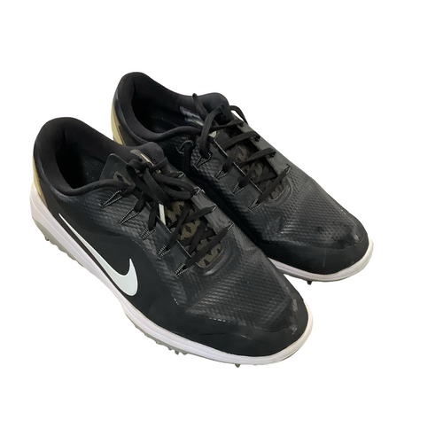 Vist Large View of Product Image Which is Used Nike REACT Mens Golf Shoes Black Senior 8