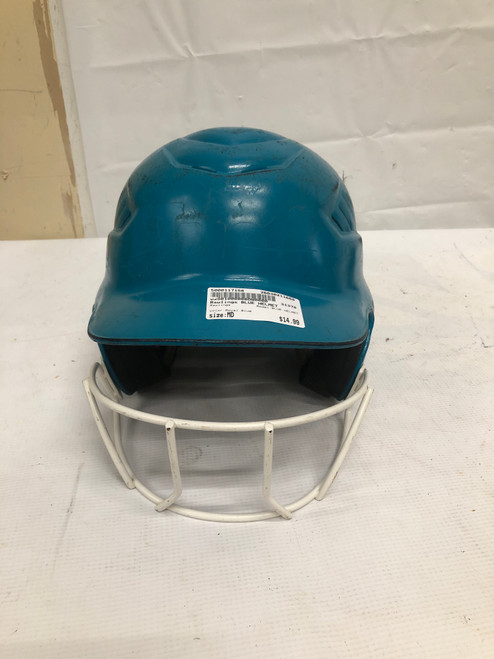 Vist Large View of Product Image Which is Used Rawlings BLUE HELMET Batting Helmet w/Mask Royal Blue MD