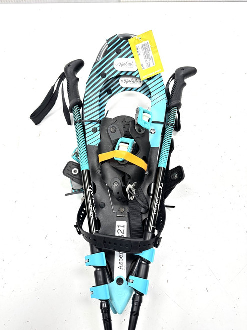 Vist Large View of Product Image Which is Used NOREAST SNOWSHOES W/ HIKING POLES Snowshoes Mens Teal 21"