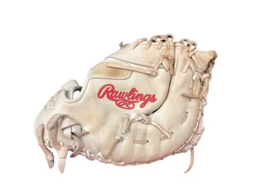 Vist Large View of Product Image Which is Used Rawlings RLADCTSBW LIBERTY BB/SB First Base LH Throw White 12 1/2"