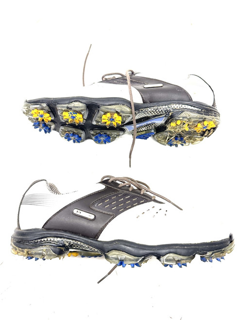 Vist Large View of Product Image Which is Used Etonic Mens Golf Shoes White Senior 7
