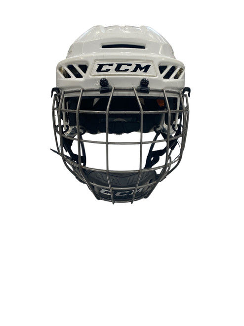 Vist Large View of Product Image Which is Used CCM FL90 Helmet Cage Combo White SM