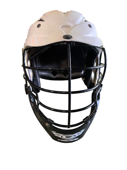 Vist Large View of Product Image Which is Used Cascade CPXR Lacrosse Helmet White M/L