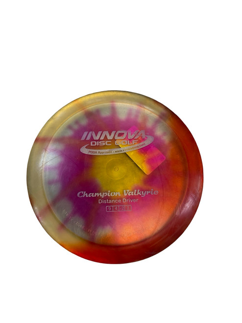 Vist Large View of Product Image Which is Used Innova CHAMP VALKYRIE Disc Golf Driver Orange 168g