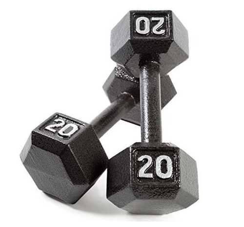 Vist Large View of Product Image Which is New 20 lb Black HEX Dumbbell