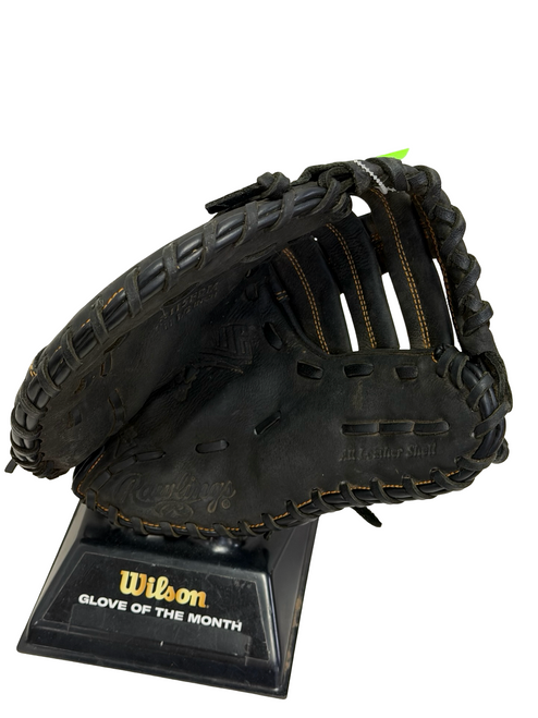 Vist Large View of Product Image Which is Used Rawlings RENEGADE R115FBM Leather Shell Junior Baseball First Base Mitt LH Throw Black 11 1/2"