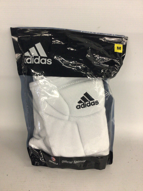 Vist Large View of Product Image Which is Used Adidas Basketball Kneepads White MD