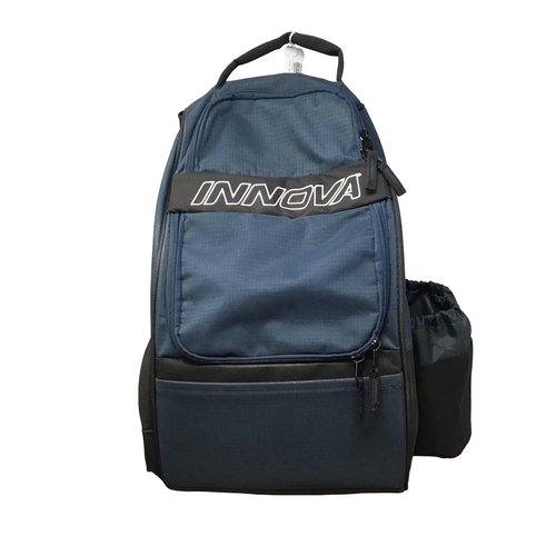 Vist Large View of Product Image Which is Used Innova ADVENTURE Disc Golf Backpack Navy Blue