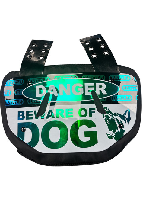 Vist Large View of Product Image Which is Used Battle Sports BEWARE OF DOG Backplate