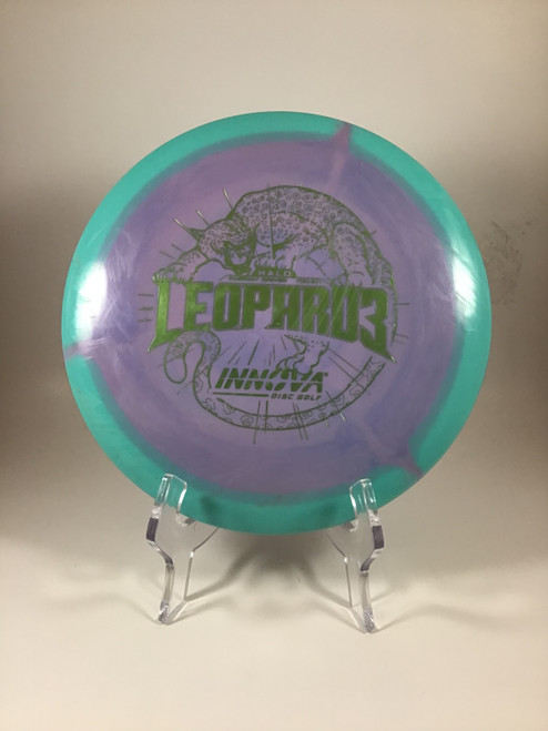 Vist Large View of Product Image Which is Used Innova HALO STAR LEOPARD3 Disc Golf Driver Purple 174g