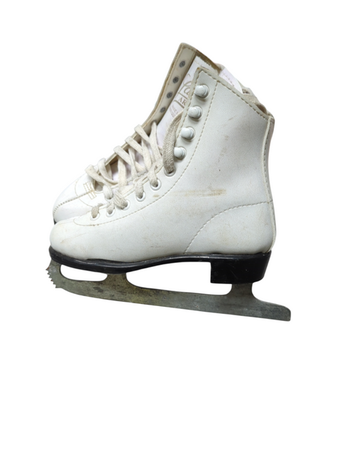 Vist Large View of Product Image Which is Used ARIES Girls Figure Skate White Youth 13.0