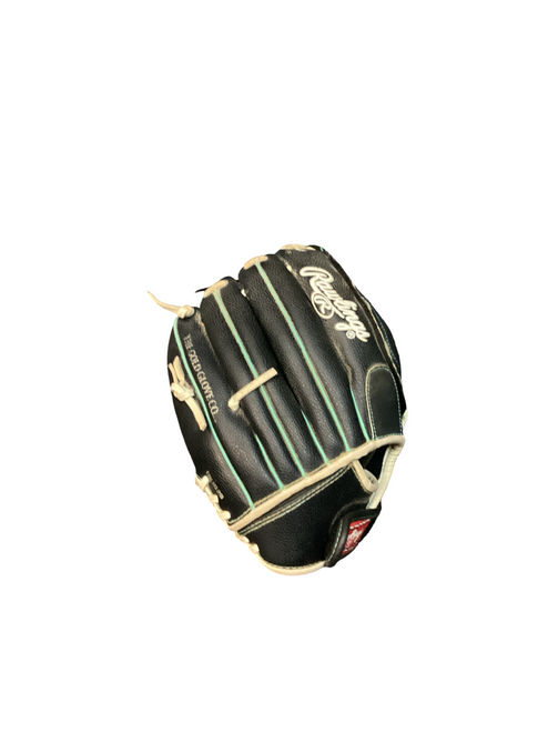 Vist Large View of Product Image Which is Used Rawlings WFP115MT BB/SB Glove RH Throw Black 11 1/2"