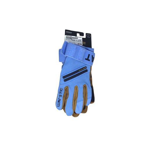 Vist Large View of Product Image Which is Used Warstic WORKMAN III NEVER USED BB/SB Batting Gloves Carolina Blue LG