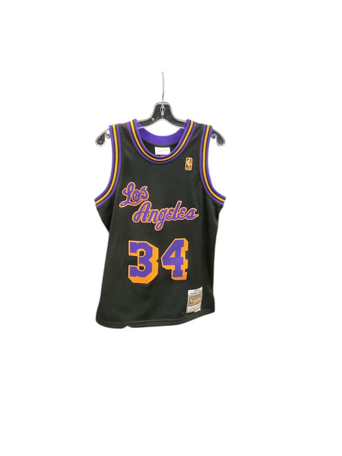 Vist Large View of Product Image Which is Used Mitchell Basketball Adult Top Black MD