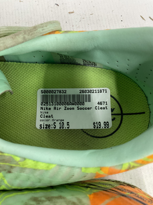 Vist Large View of Product Image Which is Used Nike Soccer Cleats Orange Senior 10.5