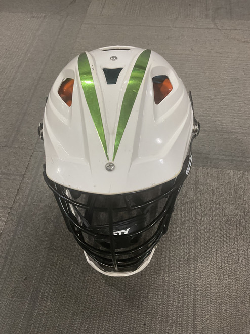 Vist Large View of Product Image Which is Used Schutt STALLION 500 Lacrosse Helmet White LG