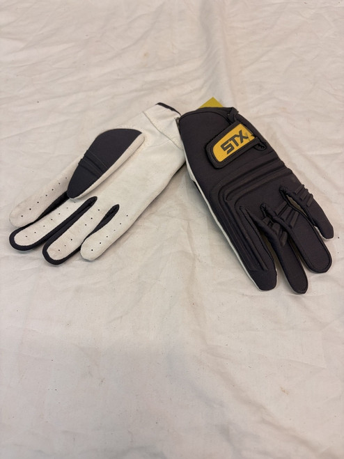 Vist Large View of Product Image Which is Used STX BREEZE Lacrosse Gloves Womens Grey MD