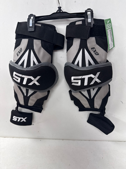 Vist Large View of Product Image Which is Used STX EXO Lacrosse Arm Pads/Guards Grey LG