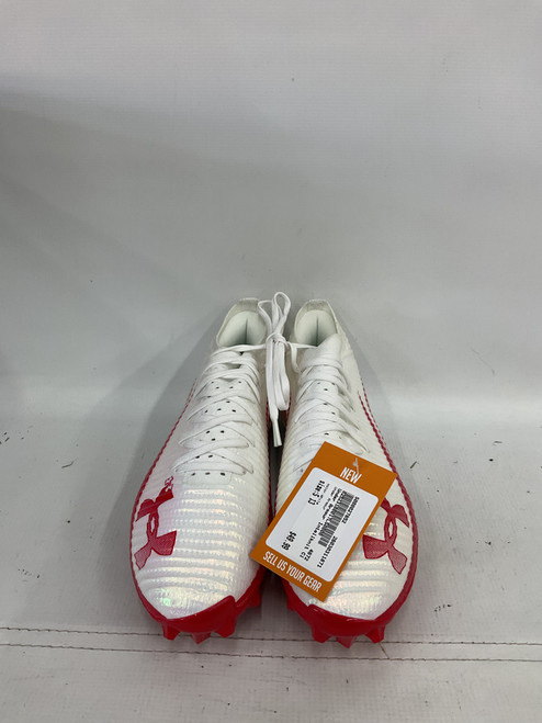 Vist Large View of Product Image Which is Used Under Armour Adult FB Cleats White Senior 13