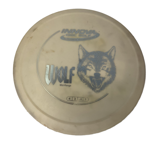 Vist Large View of Product Image Which is Used Innova WOLF MID RANGE Disc Golf Mid Range White